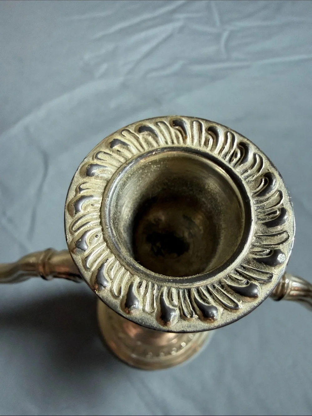 Vintage Ornate Silver Plated 3-Arm Candelabra Candle Holder Baroque Model 2203